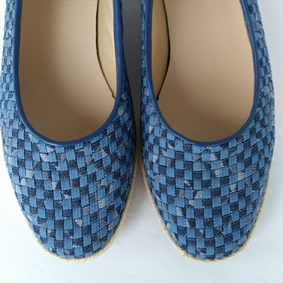 NWOT Beacon Espadrille JuteWrapped Wedge Shoes 8W Blue - Picture 5 of 16